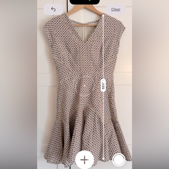 Anthropologie San & Soni Cross Stitch Wool Flounce Fit & Flare Dress Size XS - Picture 8 of 8